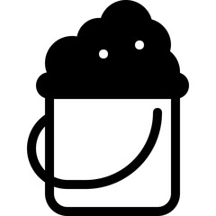 bucket glyph icon