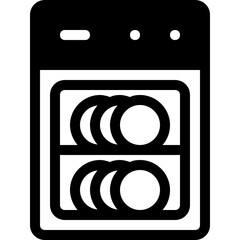 dishwasher glyph icon