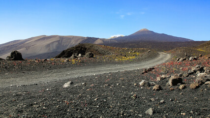 Vista panoramica dell'Etna in cima al cratere - Sicilia © Etna ·REC Attivo