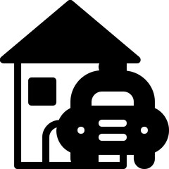 taxi glyph icon