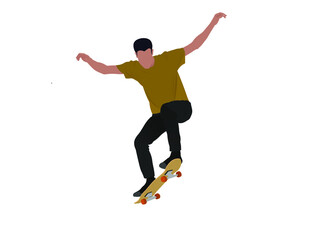 Fototapeta na wymiar skateboard player vector