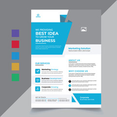 Corporate Business flyer template vector design, Flyer Template Geometric shape used for business poster layout, IT Company flyer, corporate banners, and leaflets. Graphic design layout with triangle 