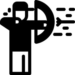 Archery glyph icon