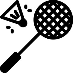 badminton glyph icon