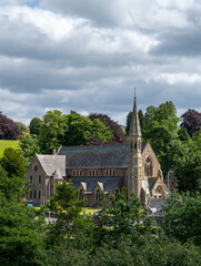 Fototapeta na wymiar view of the historic Church of Scotland Jedburgh Old and Trinity Parish Church