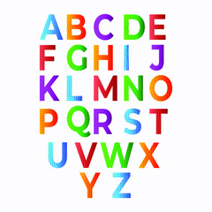 A to Z Alphabet Vector Design With White Background
