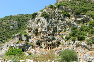 Naklejka premium Mountain tombs of the ancient Lycians