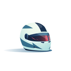 Racing helmet isolated on a white background. Vector illustration.