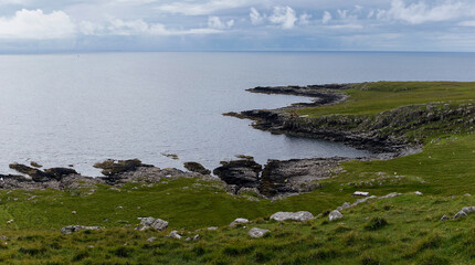 panorama landscape of the coast of Neist Point on the Isle of Skye