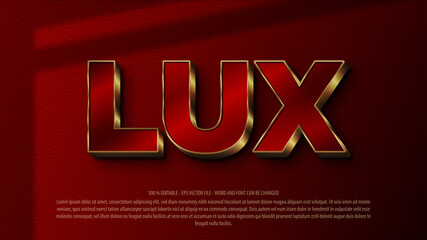 Luxury bold 3d style editable text effect