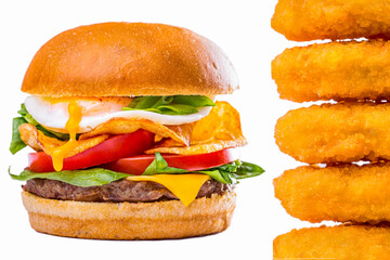 Burger with meat cutlet