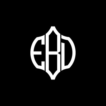 EBD letter logo. EBD best black background vector image. EBD Monogram logo design for entrepreneur and business.