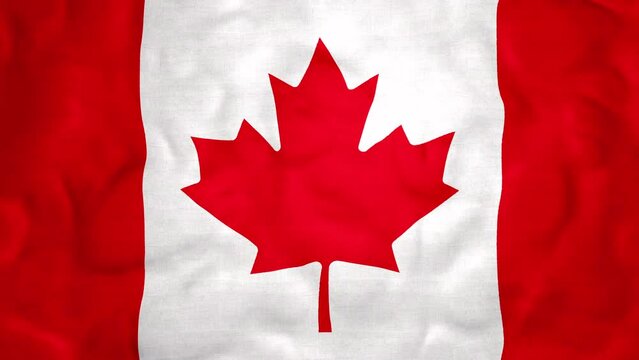 Canada Canadian flag cloth waving in the breeze seamless repeating looping video
