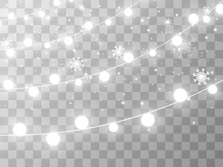 	
Vector illustration of a light garland on a transparent background.