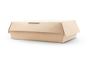 food cardboard box isolated on white background