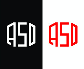 Letter ASD Logo Design Vector Vector