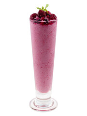 Fresh  mix  berry smoothie isolated on white background