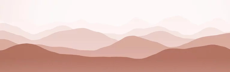 Fotobehang design hills ridges at time of sun to rise computer graphic texture illustration © Dancing Man