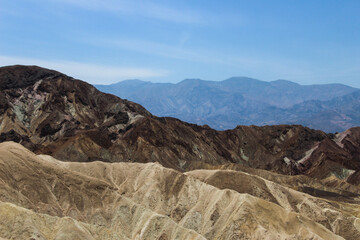 Fototapeta na wymiar Colorful Desert Mountain View in Death Valley National Park