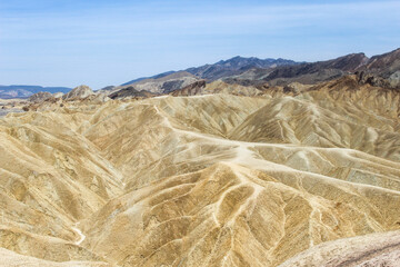 Natural Erosion Creating Wrinkles in the Badlands of Death Valley National Park