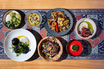 Assorted Caucasian dishes