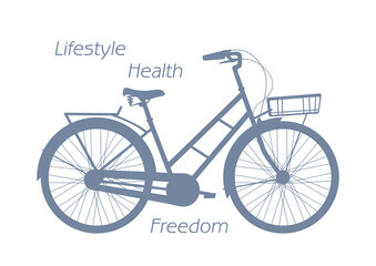 Fototapeta na wymiar Bicycle. Lifestyle_health_freedom. Sign for design