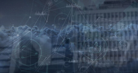 Image of data processing over clouds