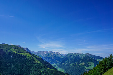 Panorama of mountains in Swiss Alp (horizontal)