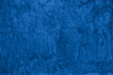 Old wall pattern texture cement blue dark abstract  blue color design are light with black gradient background.