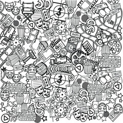 seamless pattern with doodle elements