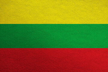Modern shine leather background in colors of national flag. Lithuania