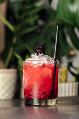 cocktail with strawberry