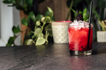 cocktail with strawberry