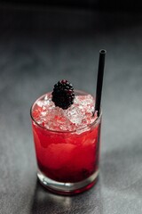 cocktail with strawberry
