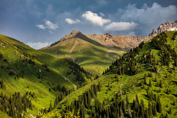 landscape with mountains and sky