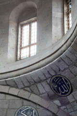 Window detail in historical mosque, islam concept