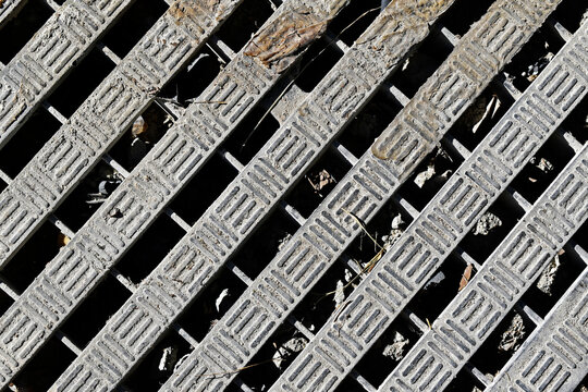 Dirty plastic structure on the floor