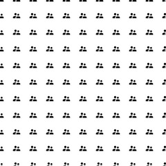 Fototapeta na wymiar Square seamless background pattern from black group symbols. The pattern is evenly filled. Vector illustration on white background
