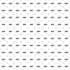 Square seamless background pattern from geometric shapes are different sizes and opacity. The pattern is evenly filled with big black 360 degree symbols. Vector illustration on white background