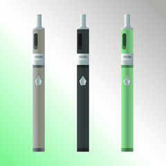 Vape set. Electronic Cigarette. Elf bar. Vector illustration