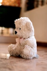 teddy bear on a table