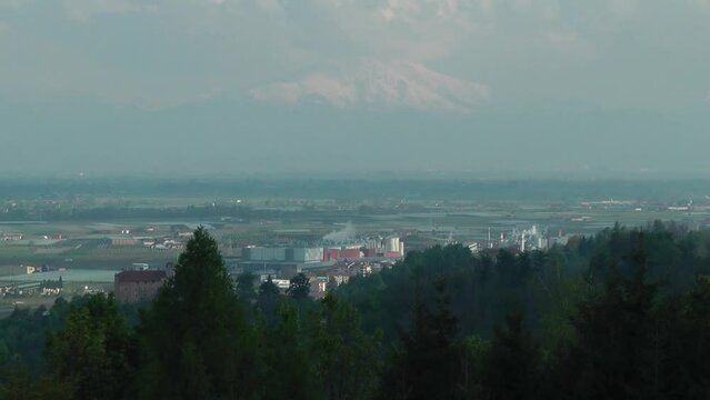 Panoramic view from Saluzzo's hill (Italy)
