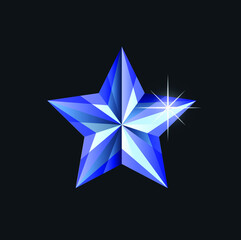 Estrella de cristal ilustración vectorial