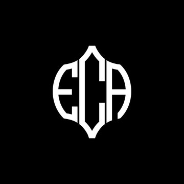 ECA letter logo. ECA best black background vector image. ECA Monogram logo design for entrepreneur and business.