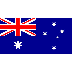 Bright national flag of Australia. Vector drawing.