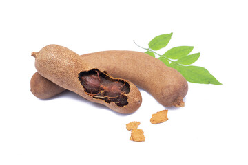 Tamarind isolated on the white background