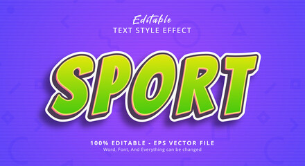 Sport Text Style Effect, Editable Text Effect