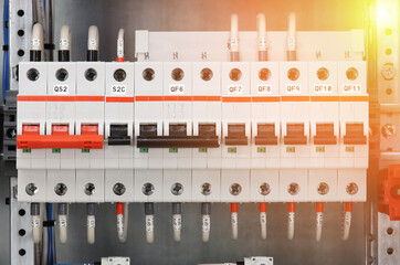  Circuit breakers for load protection in the electrical control panel.