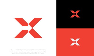 Initials X logo design. Initial Letter Logo. Innovative high tech logo template. 