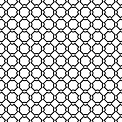 Fototapeta premium Seamless geometric ornamental pattern. White and black background. Vector illustration. Tile oriental elegant backgrounds, repeatable prints.